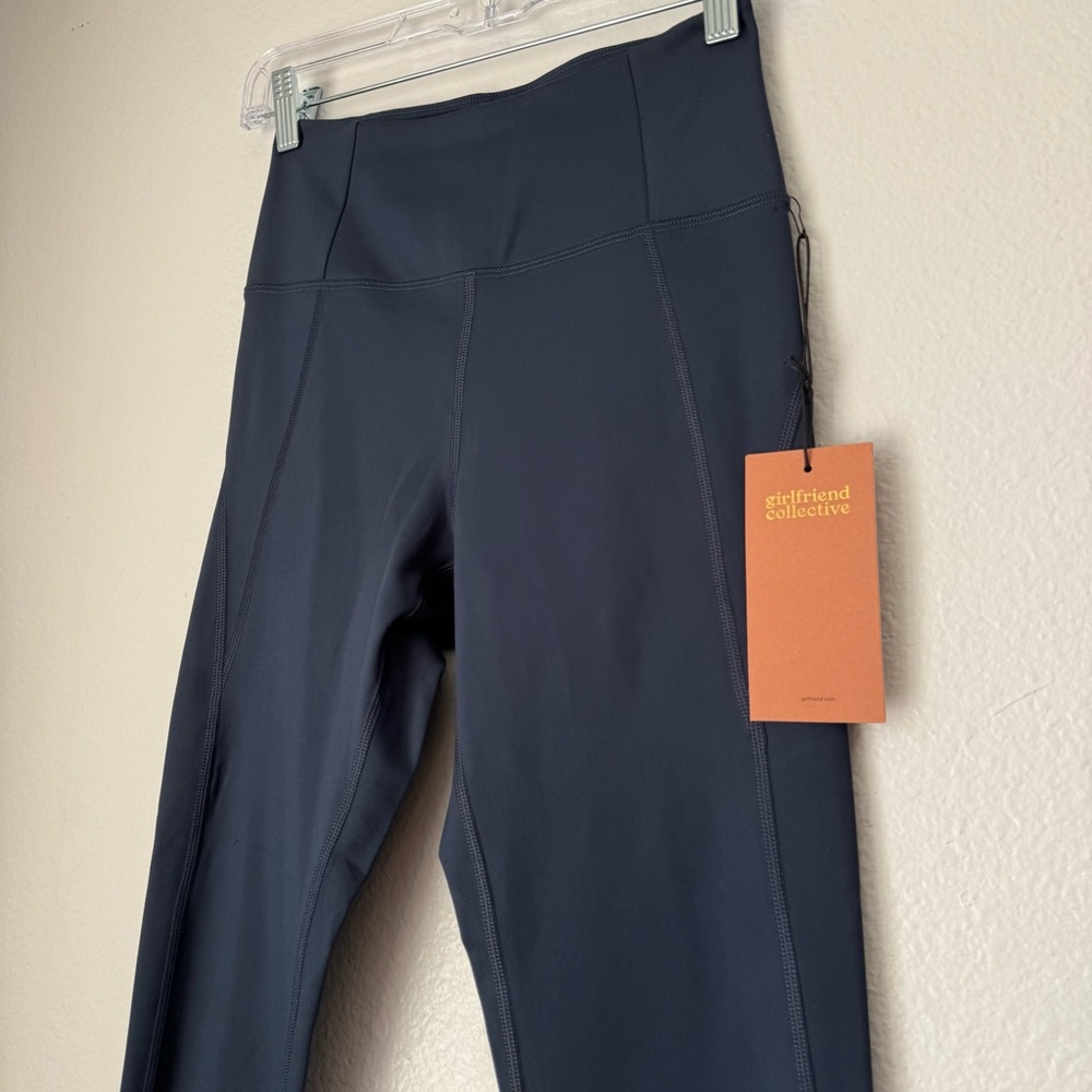 Girlfriend Collective Navy Leggings Small NEW Activewear workout Sustainable